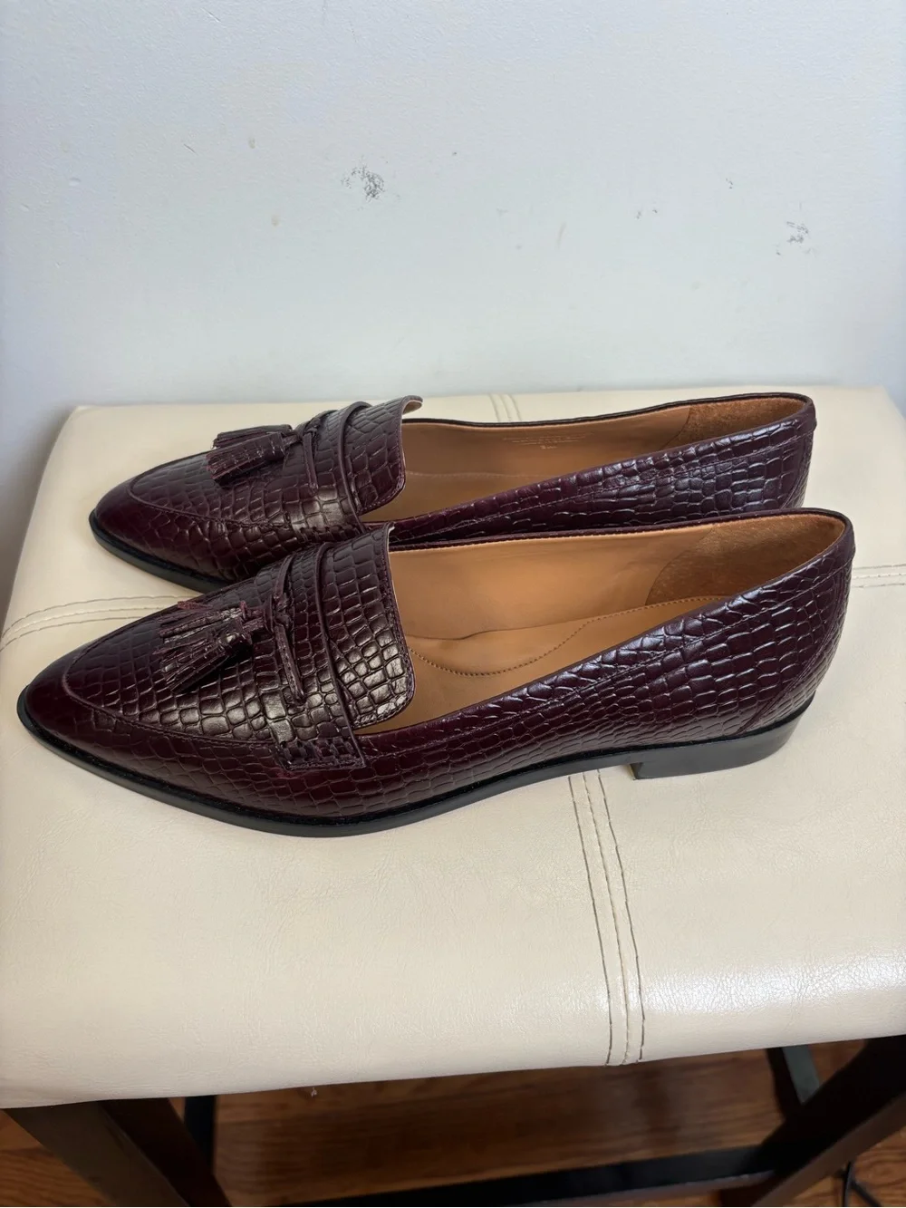 Talbots croc embossed
